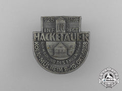 A 1938 125 Year Celebration Of The 16Th Infantry Regiment Badge