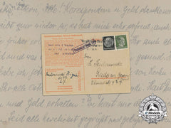 A 1942 Postcard Sent From Pow At Buchenwald