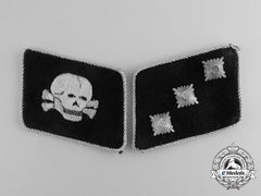 A Fine Set Of Waffen-Ss 3Rd Panzer Division “Totenkopf” Untersturmführer Collar Tabs