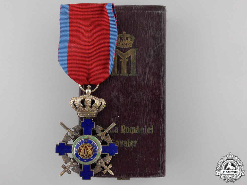 an_order_of_the_star_of_romania;_knight_with_crossed_swords_an_order_of_the__555b7a4192208