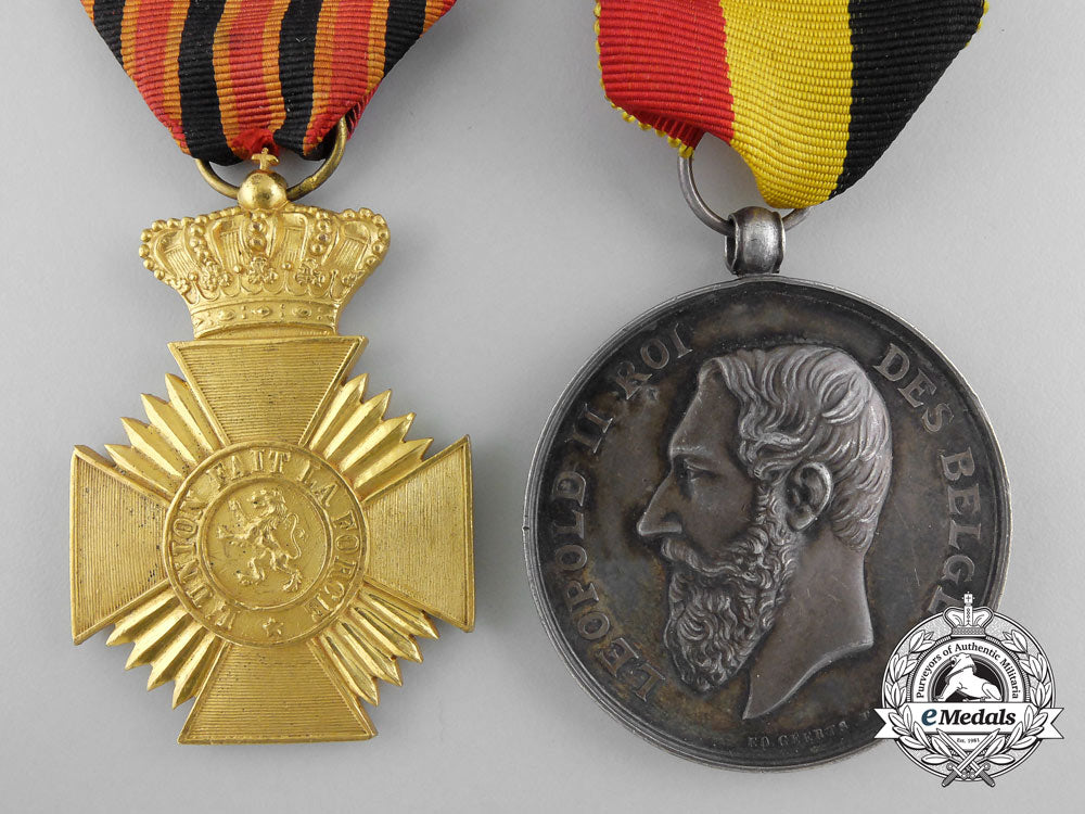 belgium,_kingdom._two_medals&_awards_b_0417