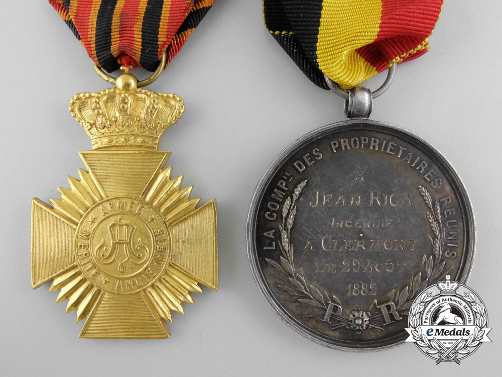 belgium,_kingdom._two_medals&_awards_b_0418