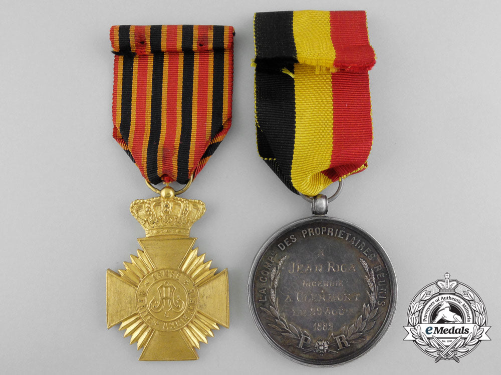 belgium,_kingdom._two_medals&_awards_b_0419