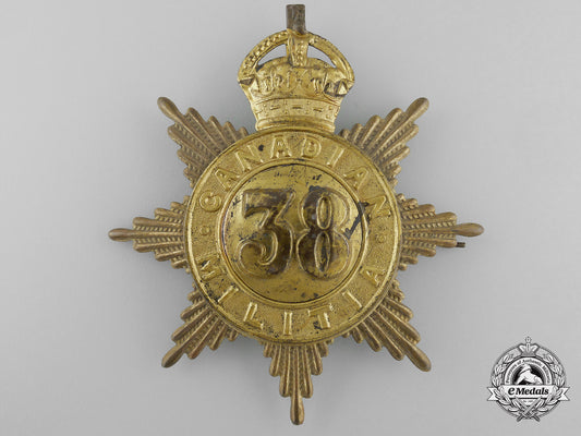 a38_th_regiment(_dufferin_rifles_of_canada)_canadian_militia_helmet_plate_c.1908_b_127