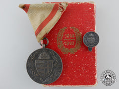 A First War Hungarian Commemorative Medal In Case