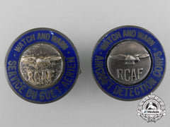 Two Rcaf Aircraft Detection Corps; English And French Versions