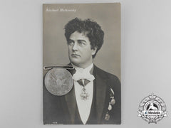 A Turkish Medal Of Sanayi With Photo/Postcard Of German Recipient