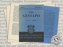 A 1940 Oxford Pamphlet On The Gestapo