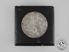 A Second War German Cased Chamber Of Industry And Trade Table Medal For Long Loyal Labour