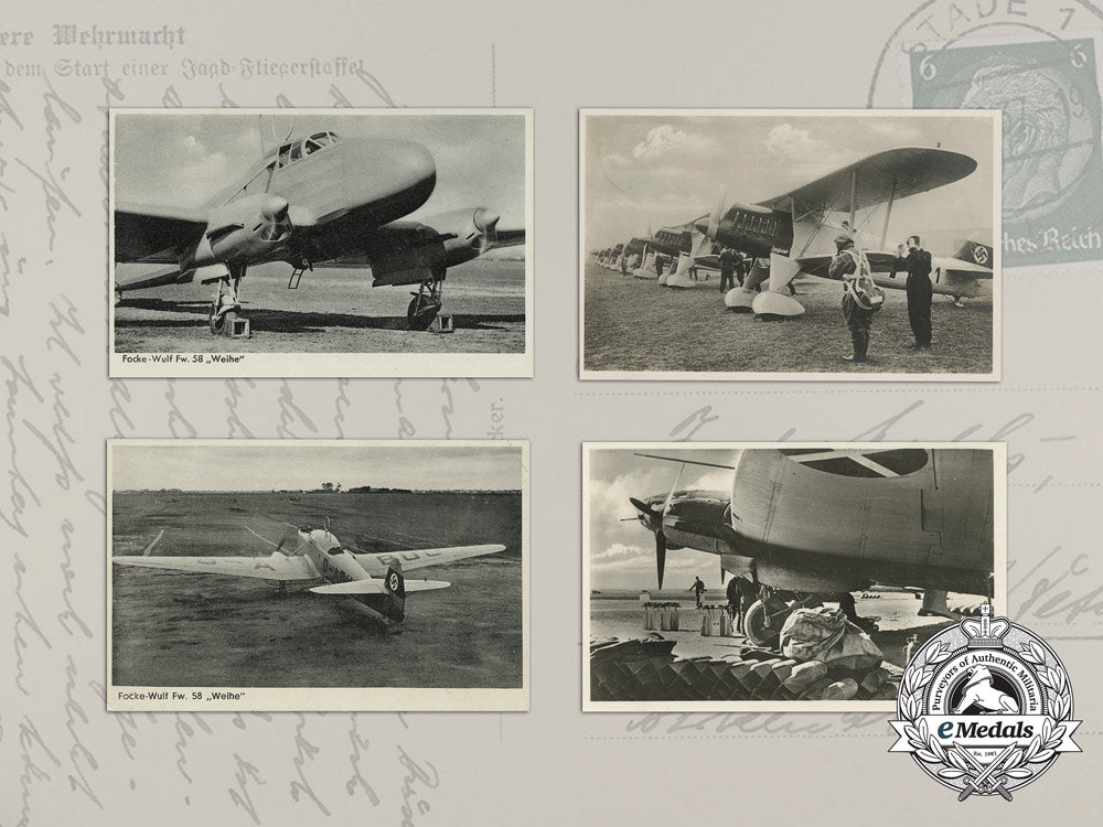 four_luftwaffe_picture_postcards(_fw.58)_bb_2539