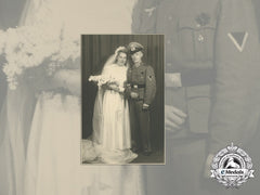 A Wartime Wedding Photo Of Hj & Wehrmacht Member