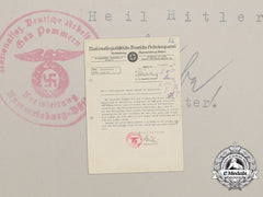 An Nsdap Administration Inquiry At The Reich Railroad Concerning Member August Baumann