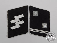 A Set Of Waffen-Ss Hauptscharführer Rank Collar Tabs