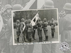 Germany, Heer. A 1937 Photo Of Heer Soldiers Taking The Oath With Standard