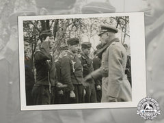 Germany, Heer. A Wartime Photo Of Von Lauchert & Hansen, Toop Inspection Of Panzer Regiment 35