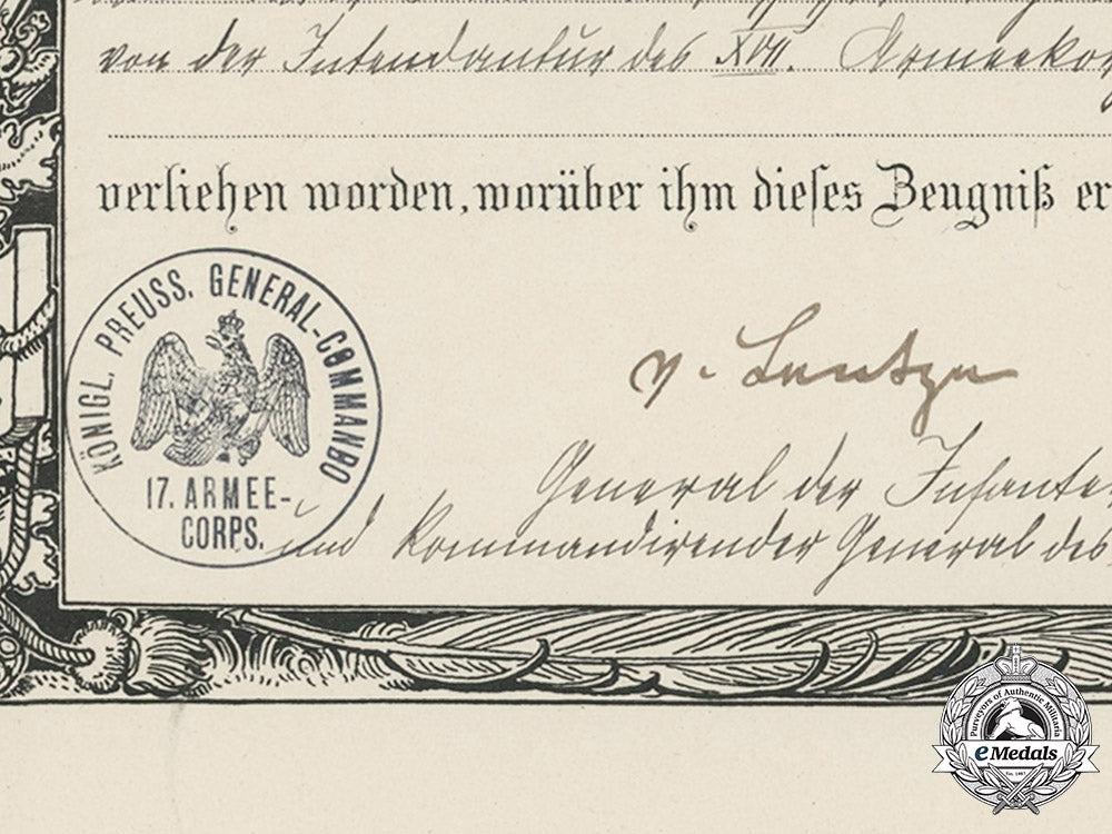 germany,_imperial._award_documents_to_military_commissariat_dr._domino,_wilhelm_ii_signature_c18-021220