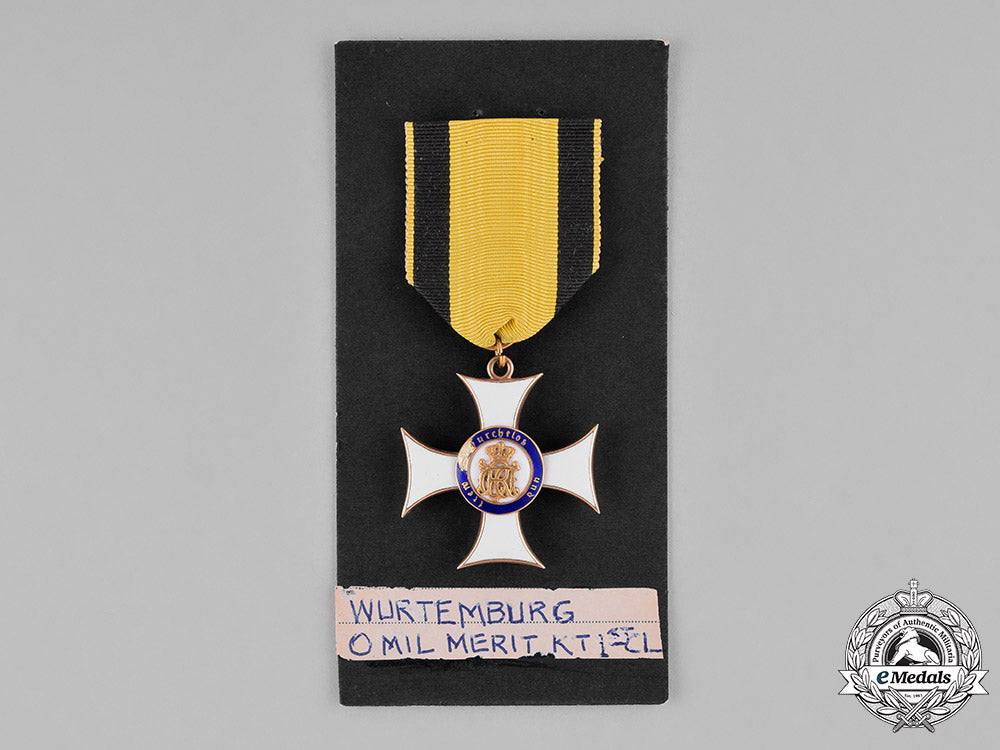 württemberg,_kingdom._a_military_merit_order_in_gold,_knight’s_cross,_c.1914_c18-029314