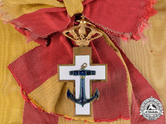 Spain, Kingdom. An Order Of Naval Merit, Grand Cross Badge, White Distinction, C.1870