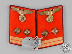Germany, Nsdap. A Set Of Hauptbereitschaftsleiter Collar Tabs, Rzm Marked, With Proof Tag