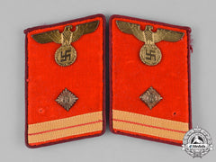 Germany, Nsdap. A Set Of Nsdap Hauptarbeitsleiter Collar Tabs, Rzm Marked, With Proof Tag