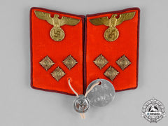 Germany, Nsdap. A Set Of Einsatzleiter Collar Tabs, Rzm Marked, With Proof Tag