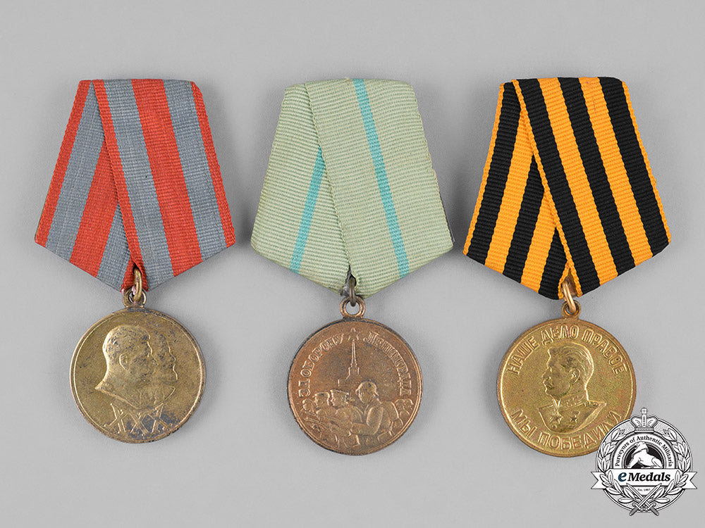 russia,_soviet_union._three_campaign_medals_c18-030393