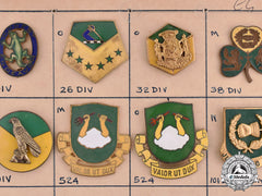 United States. Nineteen Military Police Division And Battalion Insignia Badges