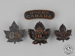 Canada. A Lot Of First War Insignia