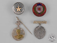 Japan, Empire. A Lot Of Four Badges