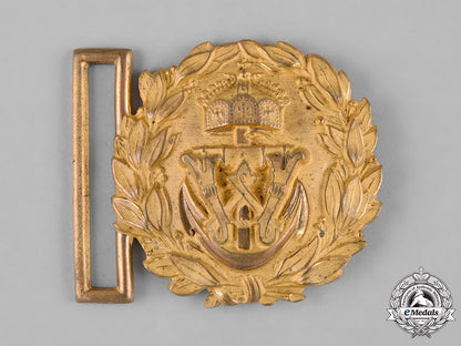 Image of Union Naval Officer's gilt brass belt buckle