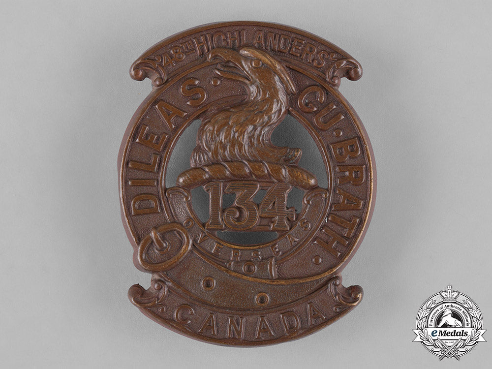 canada._a134_th_infantry_battalion"48_th_highlanders"_glengarry_badge,_c.1915_c18-046255