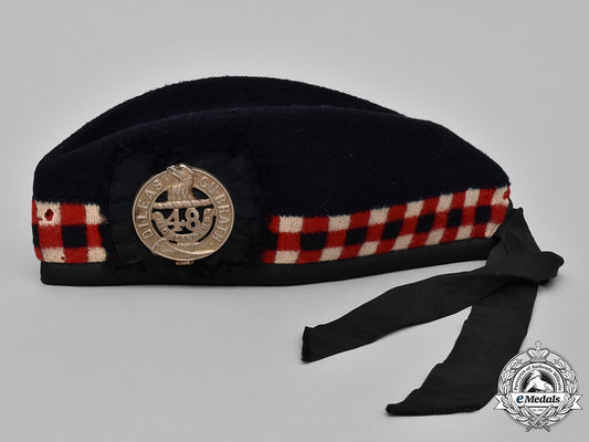 canada._a48_th_highlanders_of_canada_glengarry_cap,_c.1944_c18-050999