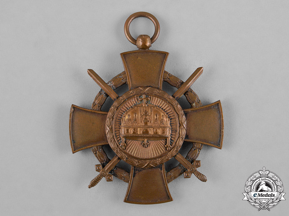 hungary,_kingdom._an_order_of_the_holy_crown,_bronze_cross_with_war_decoration_and_swords_c18-054515_2_1