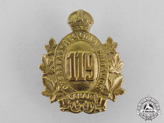 Canada. A 119Th Infantry Battalion "Algoma Overseas Battalion" Cap Badge