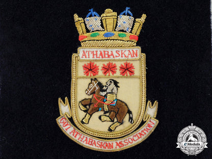 canada._a_g07_hmcs_athabaskan_blazer_insignia,_torpedoed_april29,1944_c18-1336