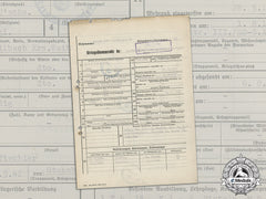 Germany. A Service Record Of Ss-Unterscharführer Paul Aldinger, Ss Mountain Division “Nord”