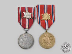 Slovakia, Republic. Two Commemorative Medals For Volunteers In Slovakia Medals 1918-1938