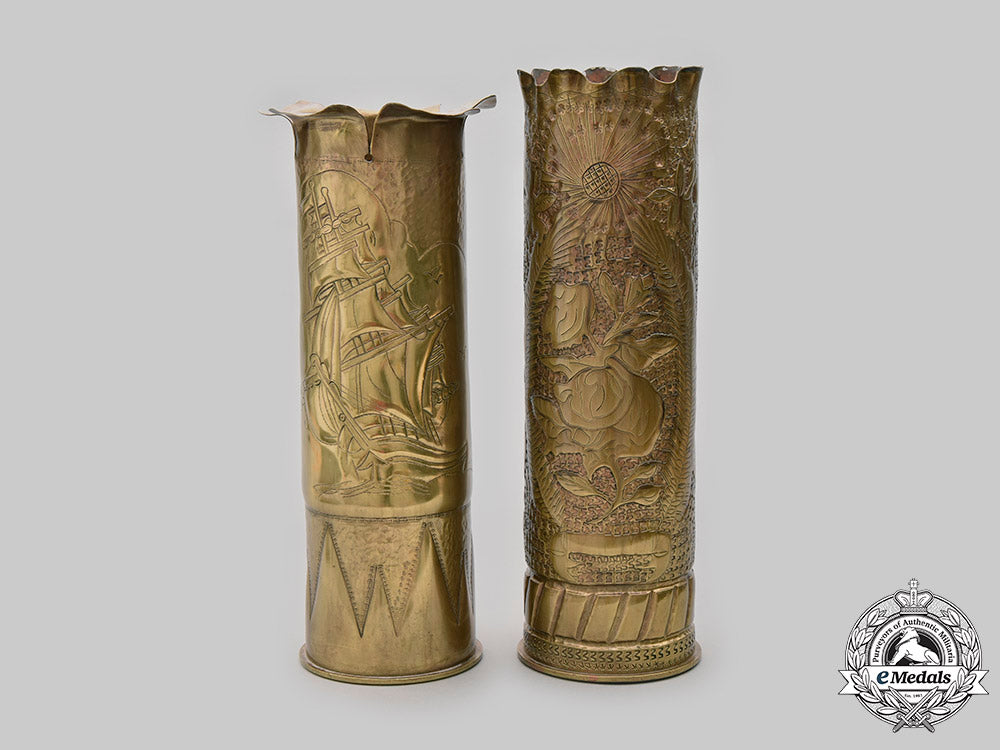 united_kingdom._a_second_war_pair_of105_mm_trench_art_brass_shells_c2020_227_mnc8925_1