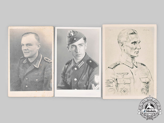 germany,_heer._a_lot_of_wartime_portraits_and_postcards,_campaign_shields_in_wear_c2020_272_mnc0538_1