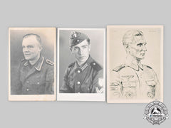 Germany, Heer. A Lot Of Wartime Portraits And Postcards, Campaign Shields In Wear