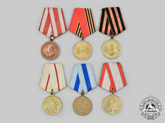 Russia, Soviet Union, Federation. A Lot Of Six Medals & Awards