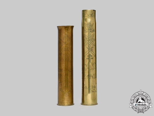 slovakia,_i_republic._a_pair_of_russian_front_trench_art_brass_shell_cases1943_c2020_509_mnc8716_1