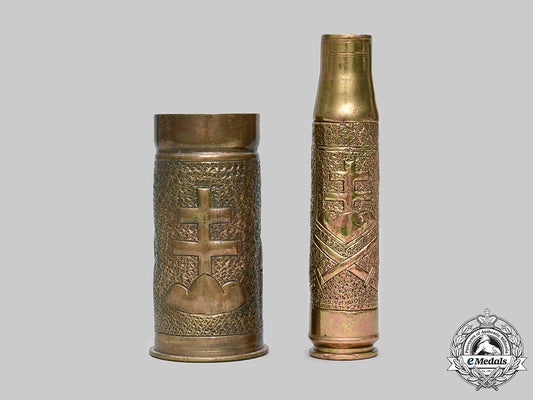 slovakia,_i_republic._a_pair_of_trench_art_brass_shell_cases1943_c2020_521_mnc8741