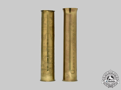 slovakia,_i_republic._a_pair_of_russian_front_trench_art_brass_shell_cases_c2020_529_mnc8761_1