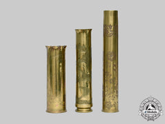 Slovakia, I Republic. Three Trench Art Brass Shell Cases