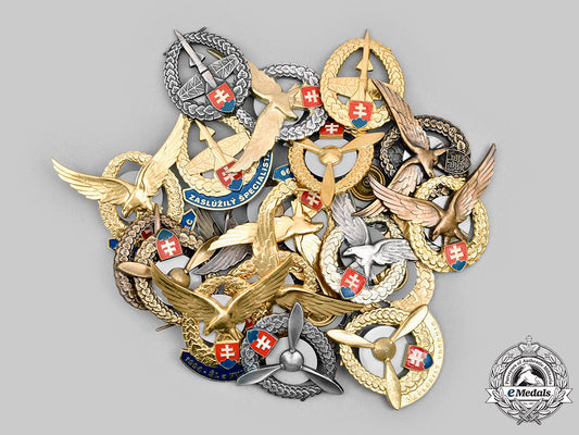 slovakia,_ii_republic._lot_of_twenty-_one_slovak_air_force_badges(1993-_present)_c2020_582_mnc9244