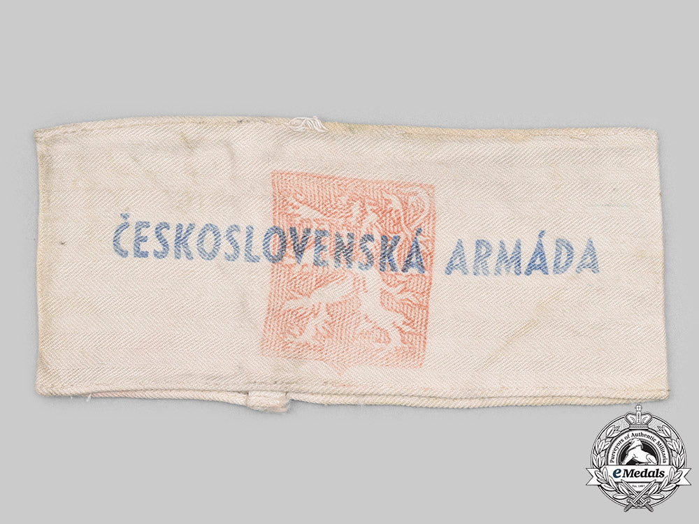 czechoslovakia,_republic._a_conclusion_czechoslovak_army_armband1945_c2020_623_mnc5756_1