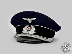 Germany, Reichsbahn. A Bahnschutzpolizei Officer’s Upgraded Visor Cap, By Negele