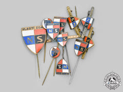 Bohemia And Moravia, Protectorate. A Lot Of National Partnership Membership Pins