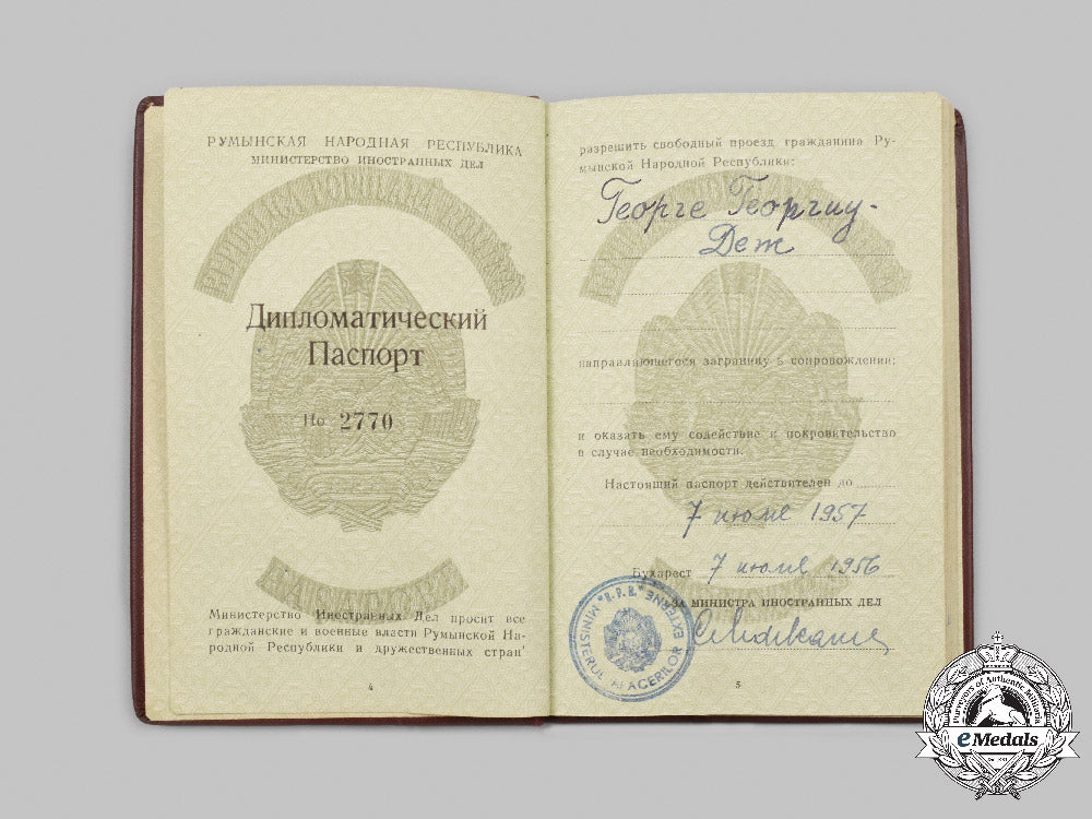 romania,_republic._a1956_issued_diplomatic_passport_of_gheorghe_gheorghiu-_dej_c2021_645emd_4402_1